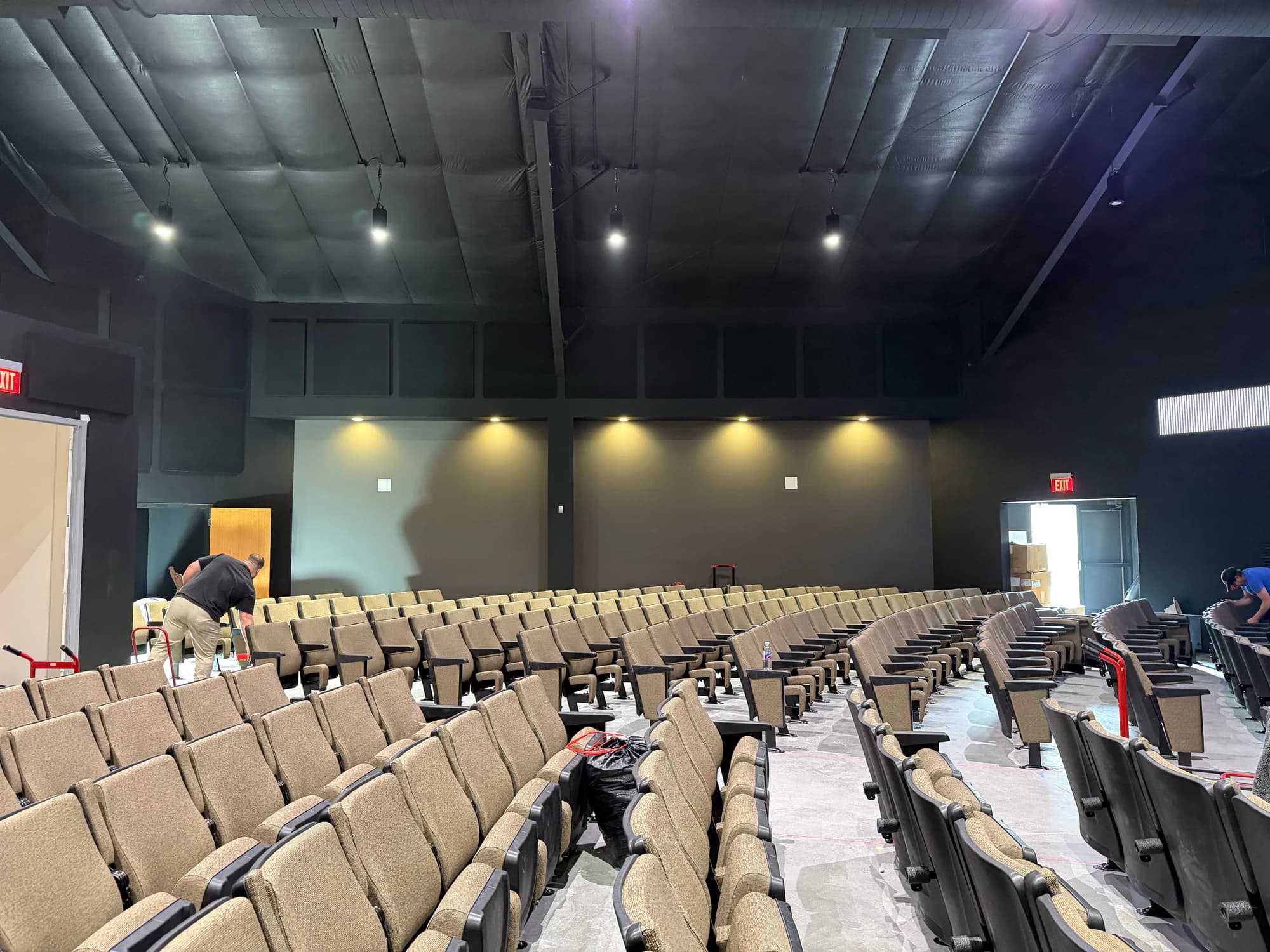 Completed acoustic treatment at Life Co Church in Chester, Virginia