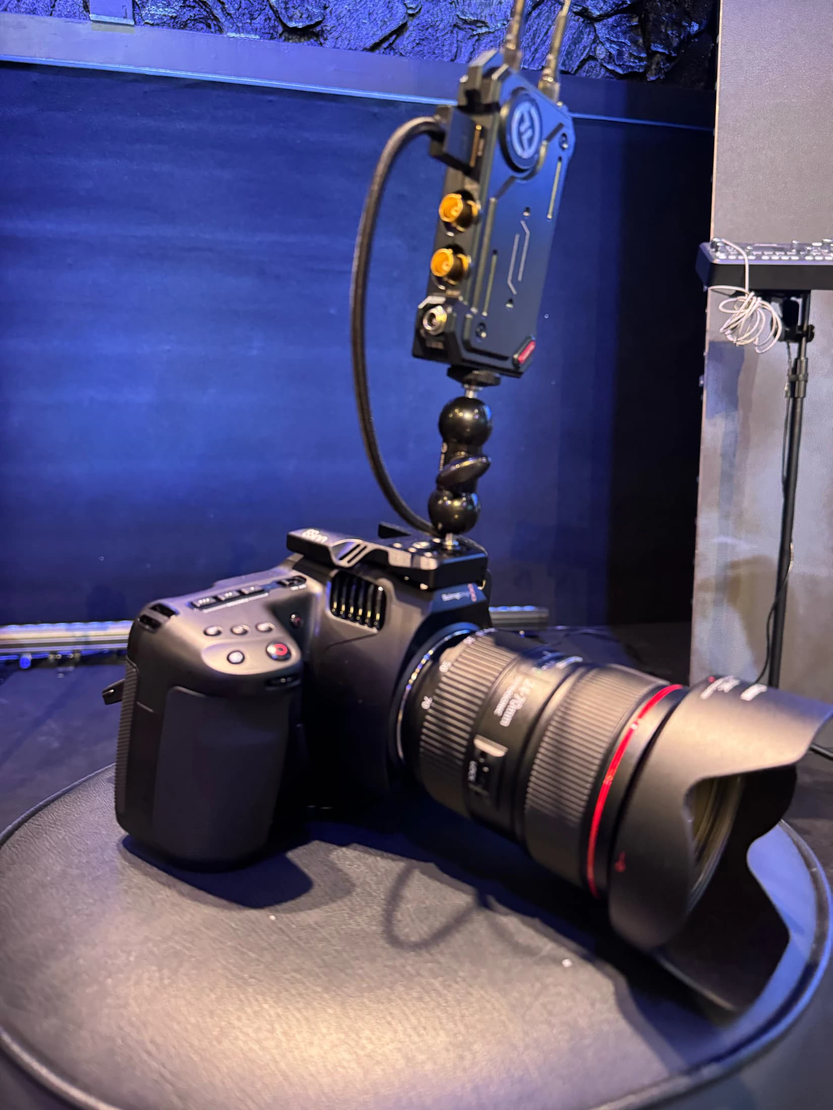 Blackmagic Pocket Cinema Camera 6K Pro configured as a roaming Encounter Church camera