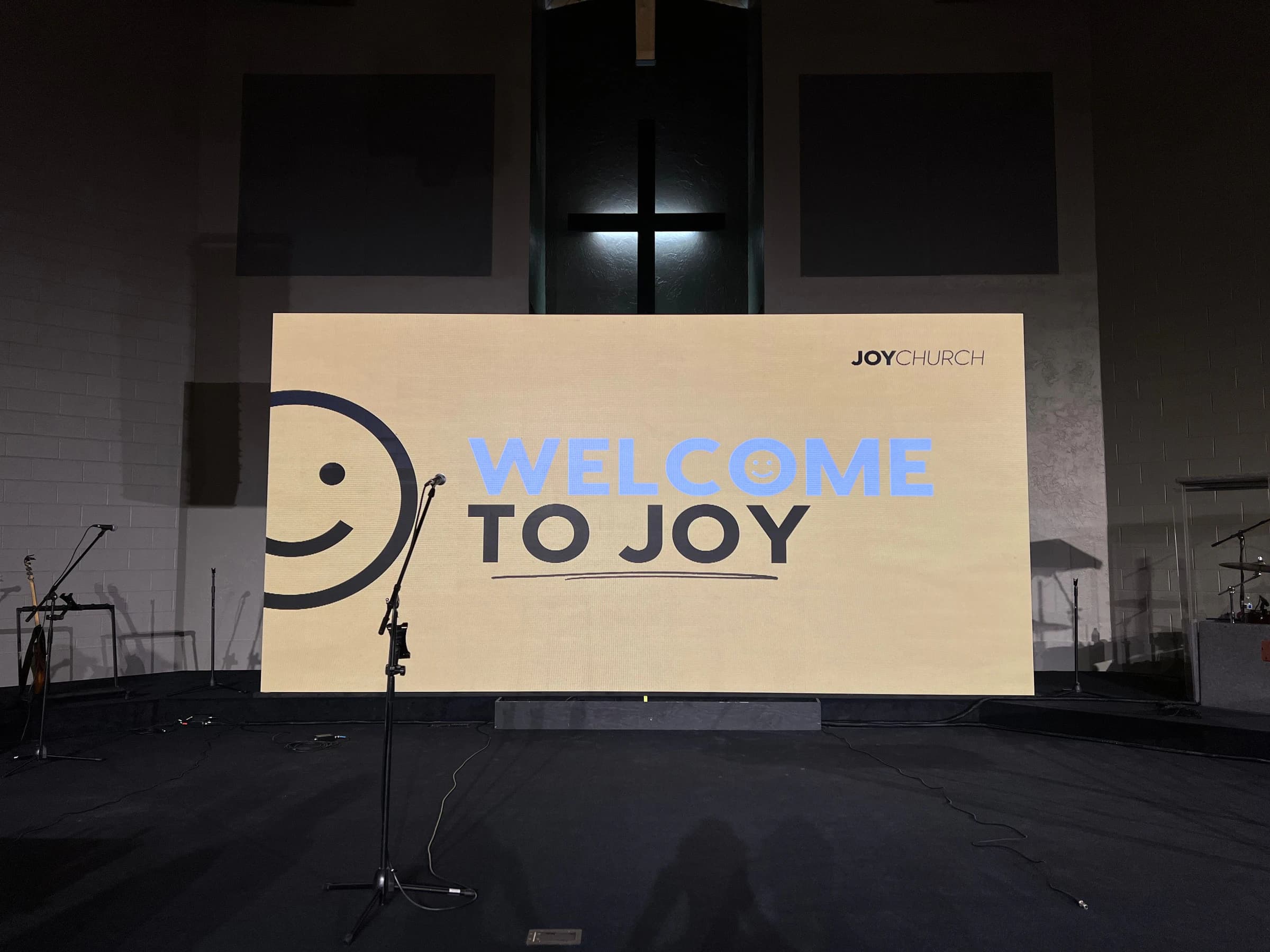 Joy Church sanctuary LED wall