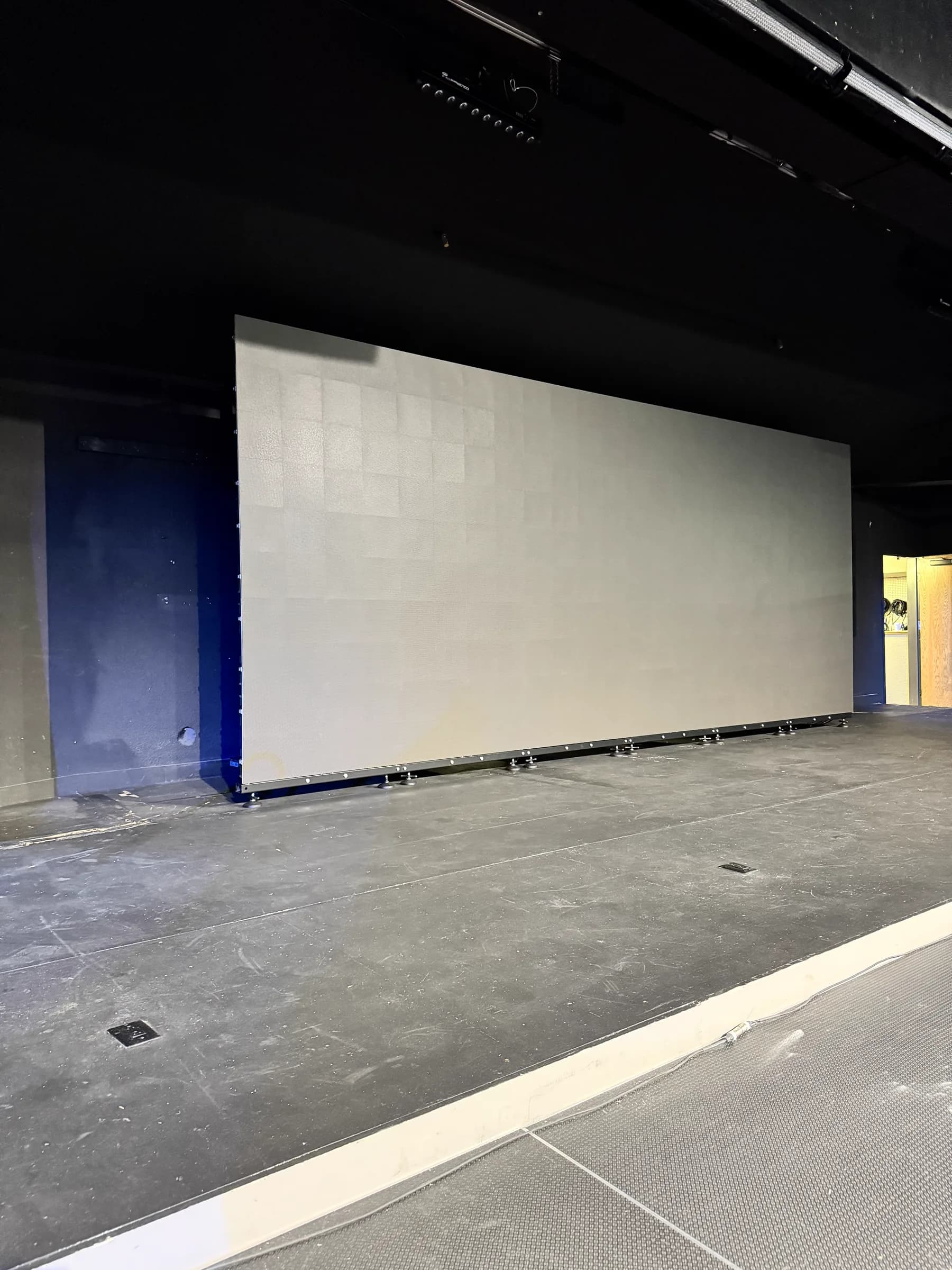 Reign Church LED wall installed on the existing stage before final content commissioning